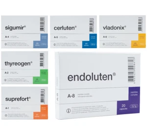 Biorreguladores de péptidos 20 cápsulas - 21 variaciones Ventfort Cerluten Endoluten - Imagen 1 de 22