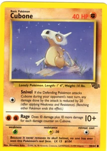 CUBONE 50/64 JUNGLE SET UNLIMITED POKEMON TCG CCG 1999 NM - Picture 1 of 1