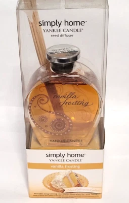 RARE  Yankee Candle Simply Home 3 oz. Vanilla Frosting 12 Reed Diffuser NIB - Image 1 of 4
