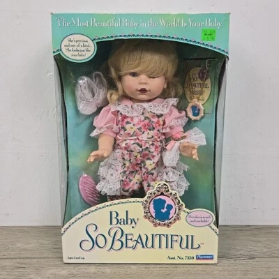 Muñeca de pelo rubio Playmates Baby So Beautiful 1995 de colección 7350 - nueva en caja abierta Foto 1 de 4