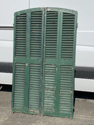 C.1870 Dome Arch Shutters 70"H x 20 5/8"W each, Mortise & Tenon w/ Wood Pegs Cover