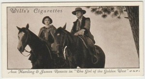 Ann Harding + James Rennie 1931 Wills Cinema Stars Tobacco Card #40