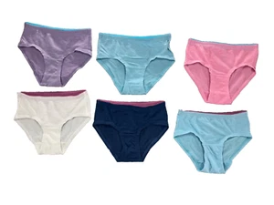 Fruit Of The Loom Girls Kids True Comfort 360 Stretch Briefs 6 Pack Size 6 - Picture 1 of 5