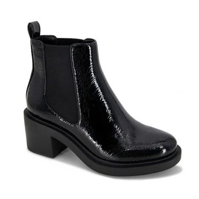 Andre Assous Gemma Negro Charol Tacón Bloque Elastizado Chelsea Botas 5.5 NUEVAS Foto 1 de 4