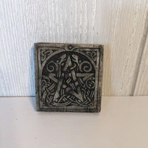 P Borda Dryad Design 1998 Pentacle Rams Head Serpent Knotwork Small Wall Plaque - Picture 1 of 8