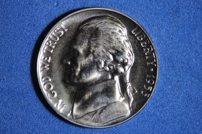 Estate Find 1953 prueba Jefferson níquel #K57218 Foto 1 de 2