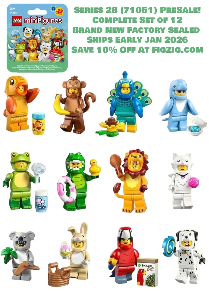 PreSale Complete Set of (12) Series 28 Minifigures 71051 New Factory Sealed 2026 - Image 1 of 4