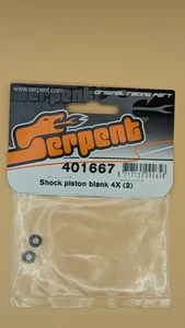 Serpent 401667 Shock piston blank 4X (2) SER401667 - Picture 1 of 2