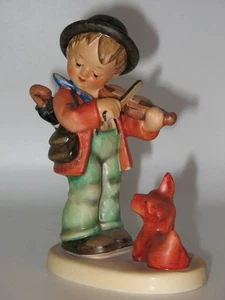Vintage Hummel (Goebel) "Puppy Love" #1 Boy playing Violin to Puppy - 5 1/4" - Picture 1 of 7