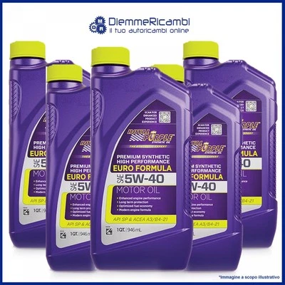 OLIO MOTORE ROYAL PURPLE SAE 5W40 100% SINTETICO ALTE PRESTAZIONI 4.70LT- 5Lt - Bild 1 von 4