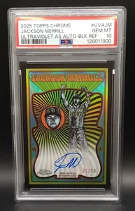 Jackson Merrill /10 Black AUTO #UVA-JM 2025 Topps Chrome Ultra Violet AS PSA 10 - Bild 1 von 3