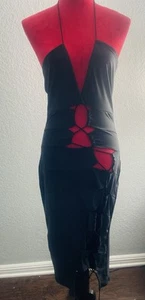 Abito midi allacciato alla moda Nova avvolgente/marrone sexy/taglia XL - Foto 1 di 8