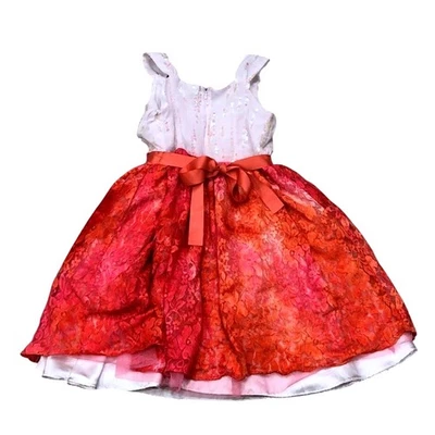 Emily West Girls Party Dress Red Lace Sequin Sleeveless Girls Dress Size 12 NWT - Image 1 of 3