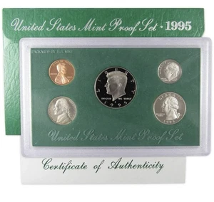 1995 Clad Proof Set U.S. Mint Original Government Packaging OGP COA - Picture 1 of 1