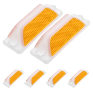  6pcs Road Reflectors Reflective Lane Drivewaysmarkers Rectangular Street - Picture 1 of 12