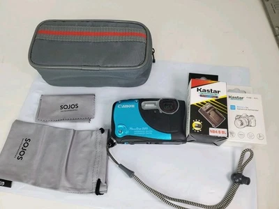 Canon PowerShot D20 12.1MP 5x Optical Waterproof Digital Camera Blue + New Batt - Image 1 of 4