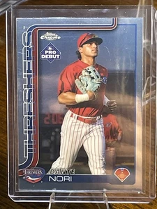 2025 Topps Pro Debut #PDC-59 Dante Nori Chrome Card Clearwater Threshers Twins - Picture 1 of 2