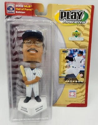 2002 REGGIE JACKSON BOBBLEHEAD PLAYMAKERS POR DECK SUPERIOR MLB EDIÇÃO HALL OF FAME - Imagem 1 de 4