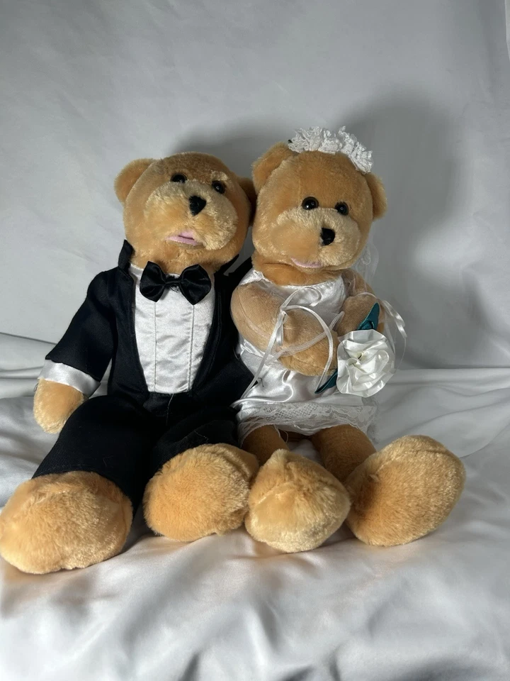 Vintage Chantilly Lane Bride & Groom Bear Sings "Love & Marriage" Animated *Read - Image 1 of 4