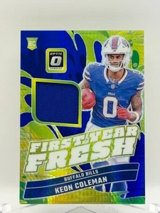 2024 Panini Donruss Optic Football First Year Fresh Blue Hyper RC Keon Coleman - Picture 1 of 10