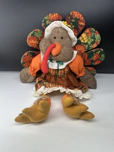 Truthahn Plüschtier Stofftier Deko Erntedank Regal Sitter Herzstück - Bild 1 von 8