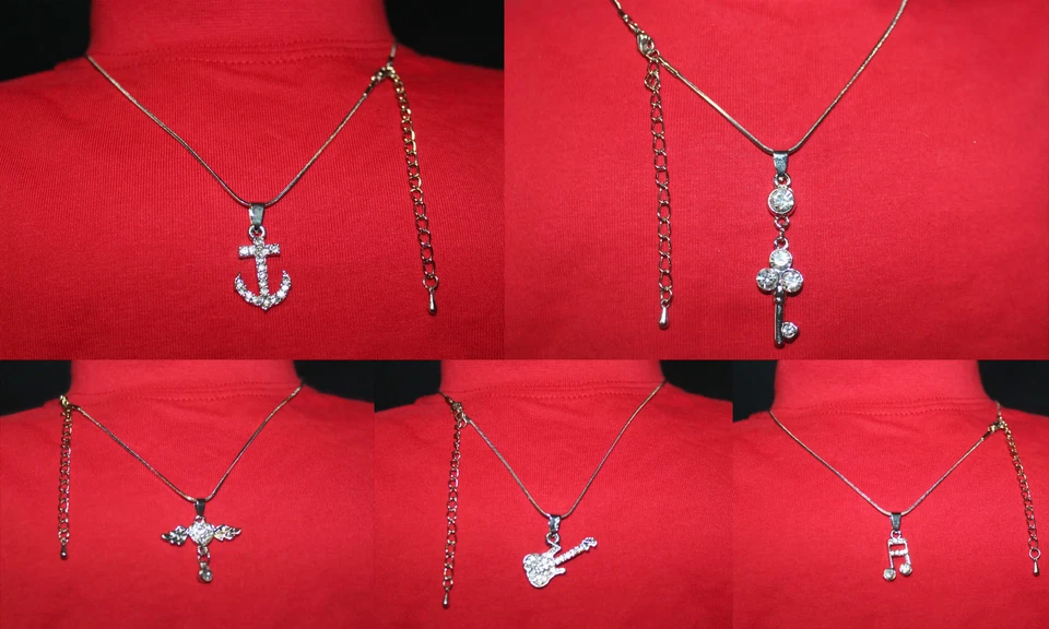 Halskette Schlangen Glieder Kette Anhänger verschiedene Motive Chr.Nickel Frei - Bild 1 von 1