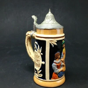 Mini Deutscher Deckel Bierstein 6 cm - Wahr sei der Mund - Germany - Vintage - Bild 1 von 5