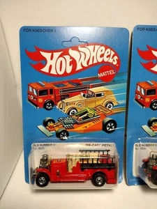 Hot Wheels RARE UNPUNCHED OLD NUMBER 5 FIRE TRUCK RED Malaysia Base Case Fresh!! - Picture 1 of 2