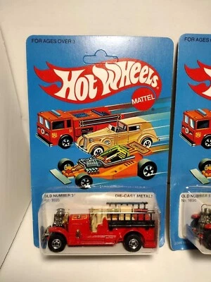 Hot Wheels RARE UNPUNCHED OLD NUMBER 5 FIRE TRUCK RED Malaysia Base Case Fresh!! - Image 1 of 2
