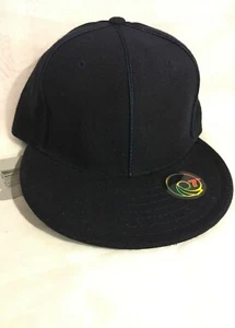 Gorra sombrero de béisbol Ahnor talla 7 1/4 azul ajustado con líneas azules oscuras lana acrílica - Imagen 1 de 12