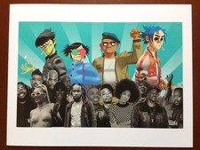 NEW.GORILLAZ..2D-MURDOC-RUSSEL-NOODLE RARE MINI-POSTER NEW  ART 11"X 8 1/2"   