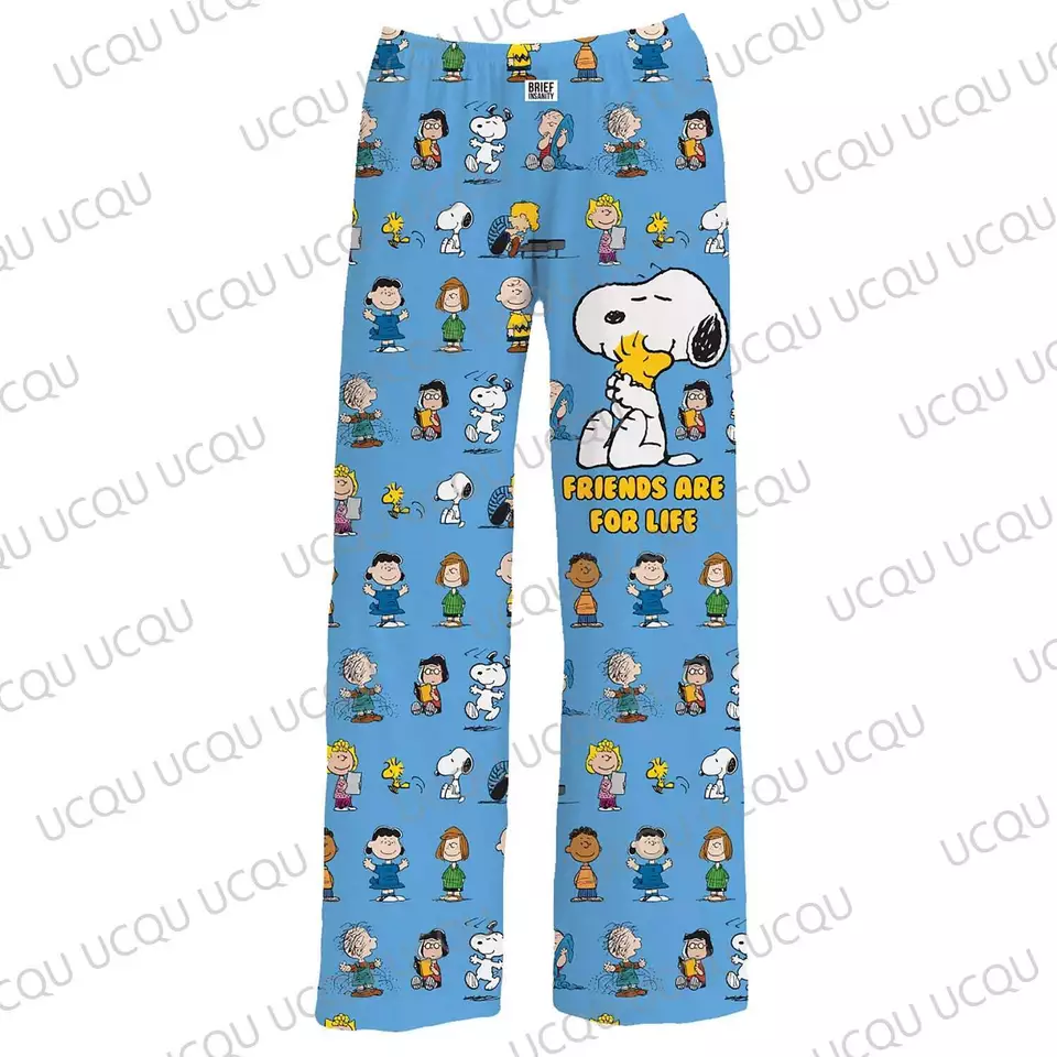 New Collections Etc Peanuts & Friends Relaxing Lounge Sleep Pajama Pants Oversiz