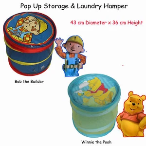 Adorable cesta de almacenamiento y lavandería emergente WINNIE THE POOH, BOB THE BUILDER - Imagen 1 de 3