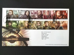 2018 Game of Thrones Set on Typed Address First Day Cover - Tallents House - Picture 1 of 1