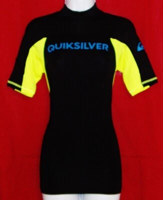 QUICKSILVER MUJER MANGA CORTA LOGO TOP TALLA ELÁSTICO PEQUEÑO NUEVO SIN ETIQUETAS Foto 1 de 4