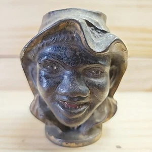 Antique Cast Iron Still Bank Two Faced Boy 3 1/2” Americana Worn - Picture 1 of 11