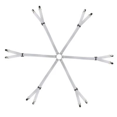 Bed Sheet Straps Adjustable,Metal Fasteners,6 Sides for Full,Queen,King Twin,Any - Image 1 of 4