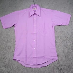 NOS NEW Montgomery Ward Shirt Mens M 15-15.5 Disco 70's Japan Vintage Purple - Picture 1 of 11