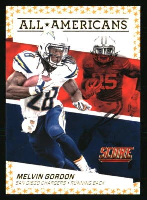 Melvin Gordon 2016 Score #2 FOOTBALL Card - Image 1 of 2