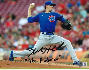KYLE HENDRICKS signiert (CHICAGO CUBS) Baseball 8x10 Foto BECKETT BAS BM85103 - Bild 1 von 1