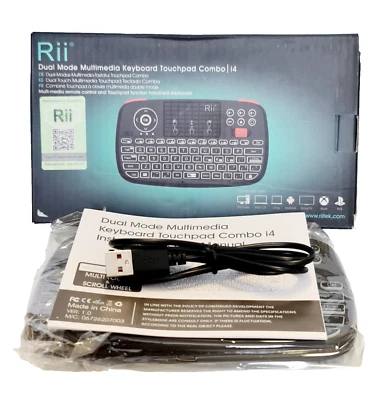 Rii Dual Mode Multimedia Touchpad Combo i4 Mini Computers Smart TV Xbox Playstat - Image 1 of 4