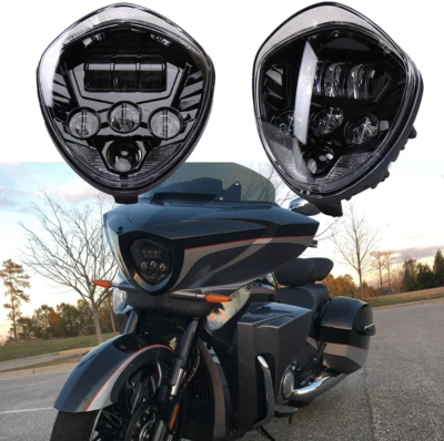 for Victory Cross Country Magnum Hammer Vegas 8-Ball LED Motorcycle Headlight - Image 1 of 4