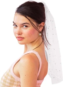 Bachelorette Party Pearl Bridal Veil | Headband Decorations, Bride to Be Gift... - Picture 1 of 1