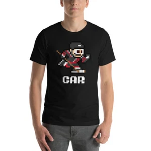Carolina Hurricanes NES Hockey Team Jersey 8-bit Retro Nintendo Vintage T-Shirt - Picture 1 of 9
