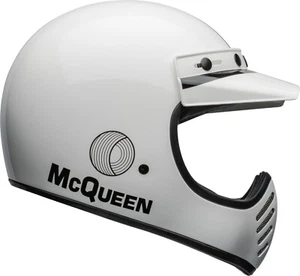 Bell Moto-3 Full Face Motorcycle Helmet Steeve McQueen White XL - Picture 1 of 9
