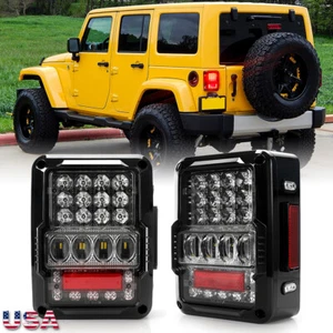 For Jeep Wrangler JK 2007-18 Rear LED Tail Light Reverse Brake Lamp DOT Approved - Bild 1 von 16