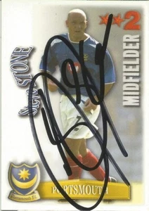STEVE STONE SIGNED PORTSMOUTH 2003/2004 SHOOT OUT TRADING CARD+COA - Picture 1 of 1