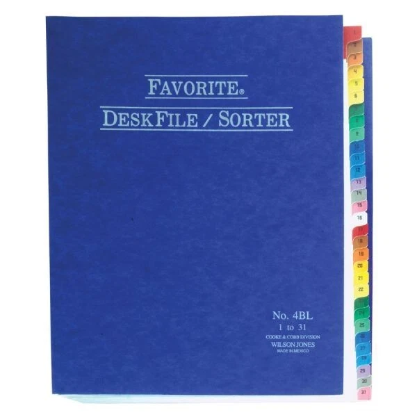 Wilson Jones Desk File Sorter 1-31 Midnight Blue  4Bl  New - Image 1 of 1
