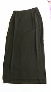 JS Collections Formal Skirt Women's 10 Black Full Length Side Slit Sheer Overlay - Picture 1 of 11