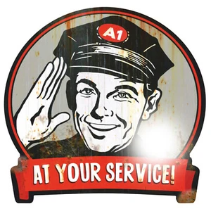 AT YOUR SERVICE 30 cm Aufkleber Sticker Retro Auto Oldtimer US-CARS OEM Motorrad - Bild 1 von 1
